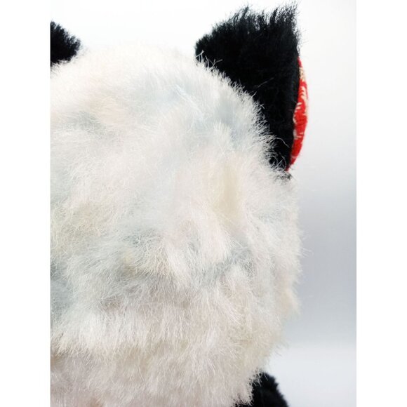 Gund Panda Vintage 1971 Plush Orange Bow Red Houndstooth Accents 13 Inches - Picture 10 of 16